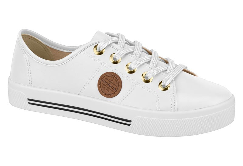 Tenis moleca best sale branco verniz