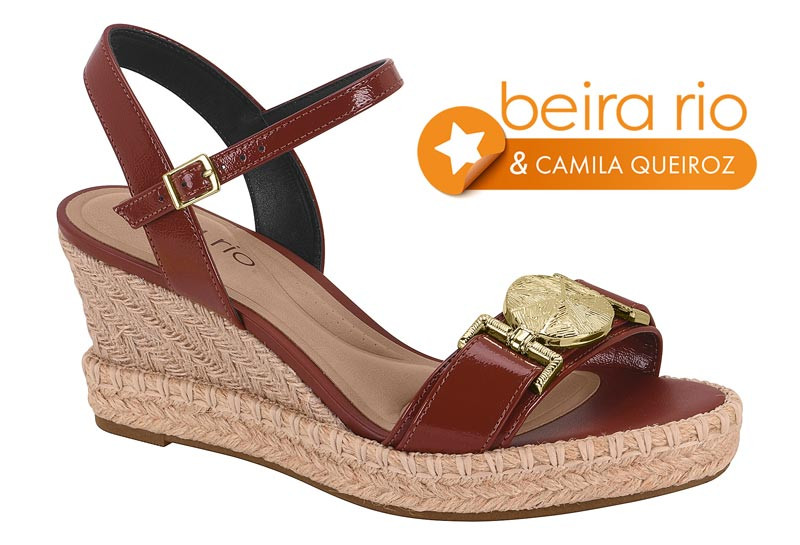 *8486-124 N.BEIRA RIO-G.13967-VERNIZ GLAM-C.104030-MARRON 138-T.33/40