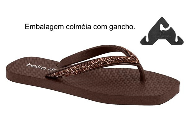 *8556-107 N.BEIRA RIO-G.1794-TIRA PVC-C.112614-CHOCOLATE -T.33/34*39/40