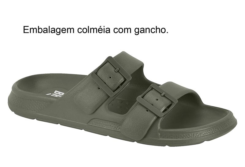 *60019-100 N.BR SPORT-G.23153-SLIDE EVA-C.46177-VERDE MILIT-T.37/44